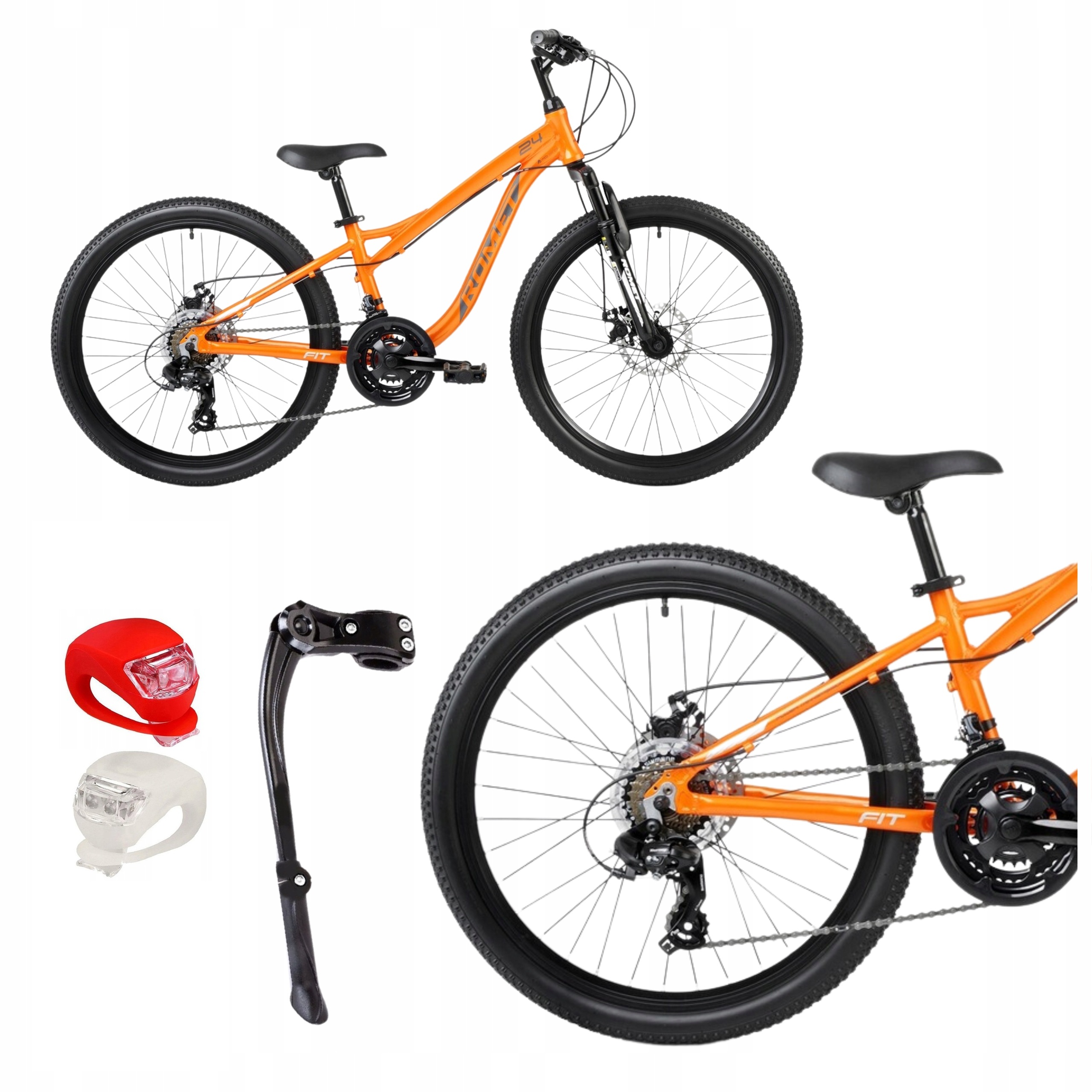 ROWER 24" SHIMANO GÓRSKI MTB ROMET RAMBLER OŚWIETLENIE GRATIS