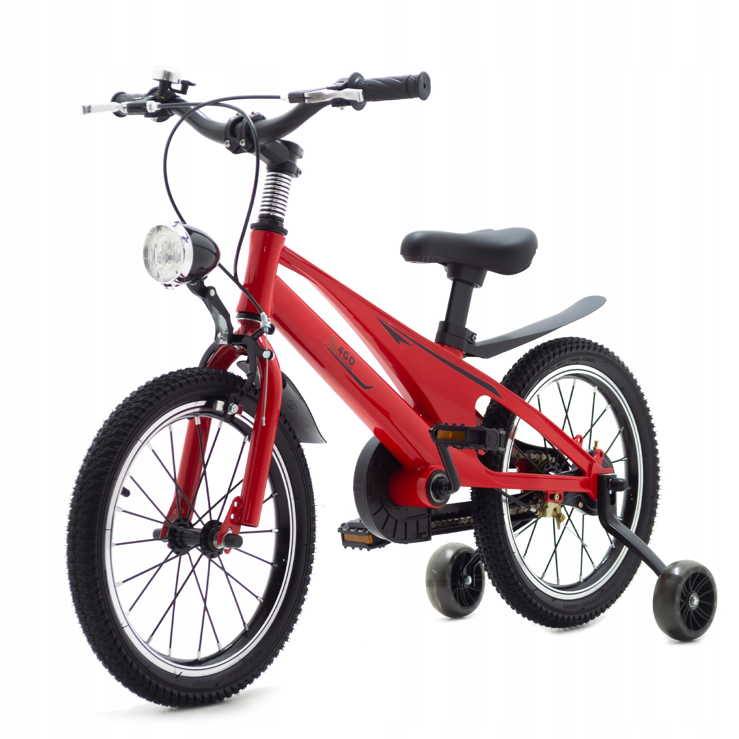 ROWEREK DZIECIĘCY 14 CALI Z BOCZNYMI KÓŁKAMI ROWER DLA DZIECI CZERWONY